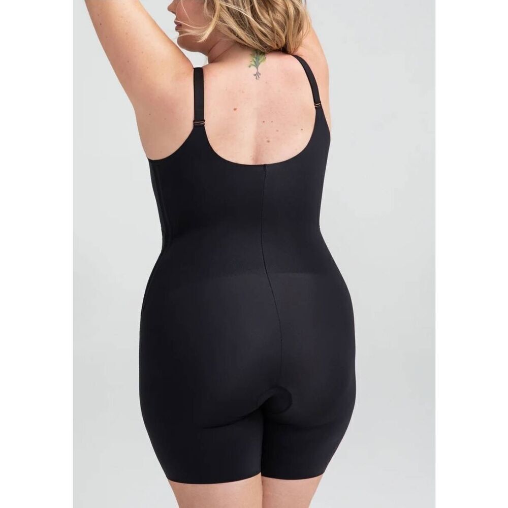 Honeylove Mid Thigh Bodysuit Shapewear Womens 2XL Plus Black New Body Shaper - Picture 2 of 3